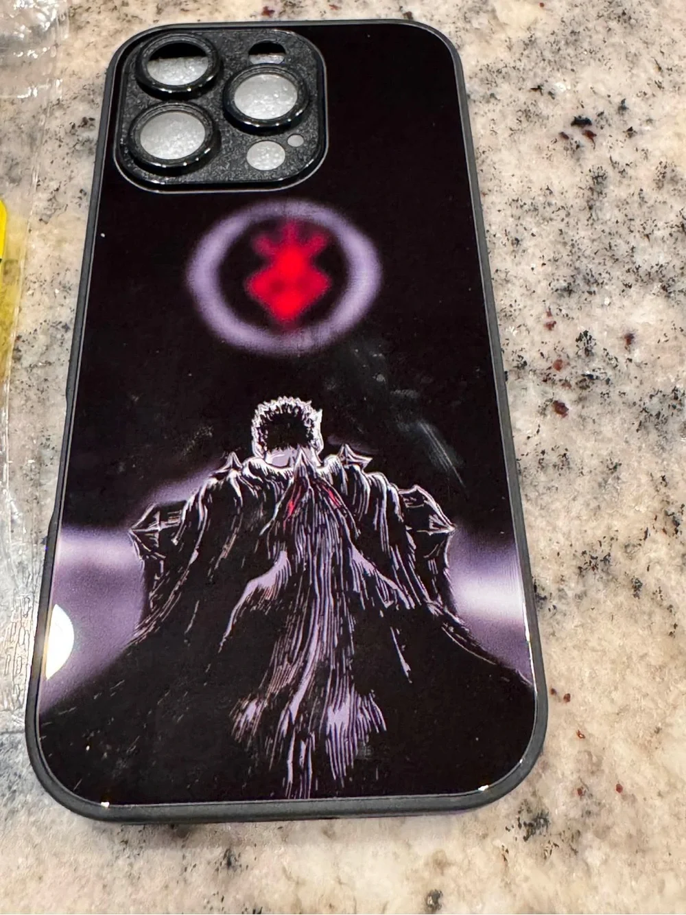 Dark Warrior Case for iPhone 16 Pro - Black/Purple Graphic